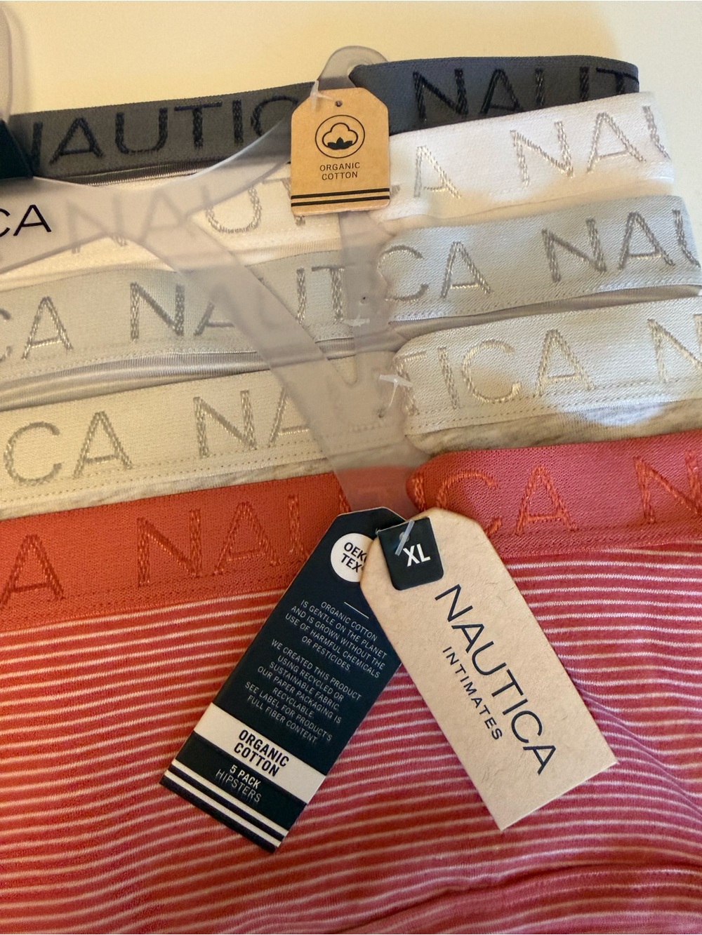 NAUTICA HIPSTERS ORGANIC COTTON PANTIES SZ XL NEW! - Picture 3 of 4